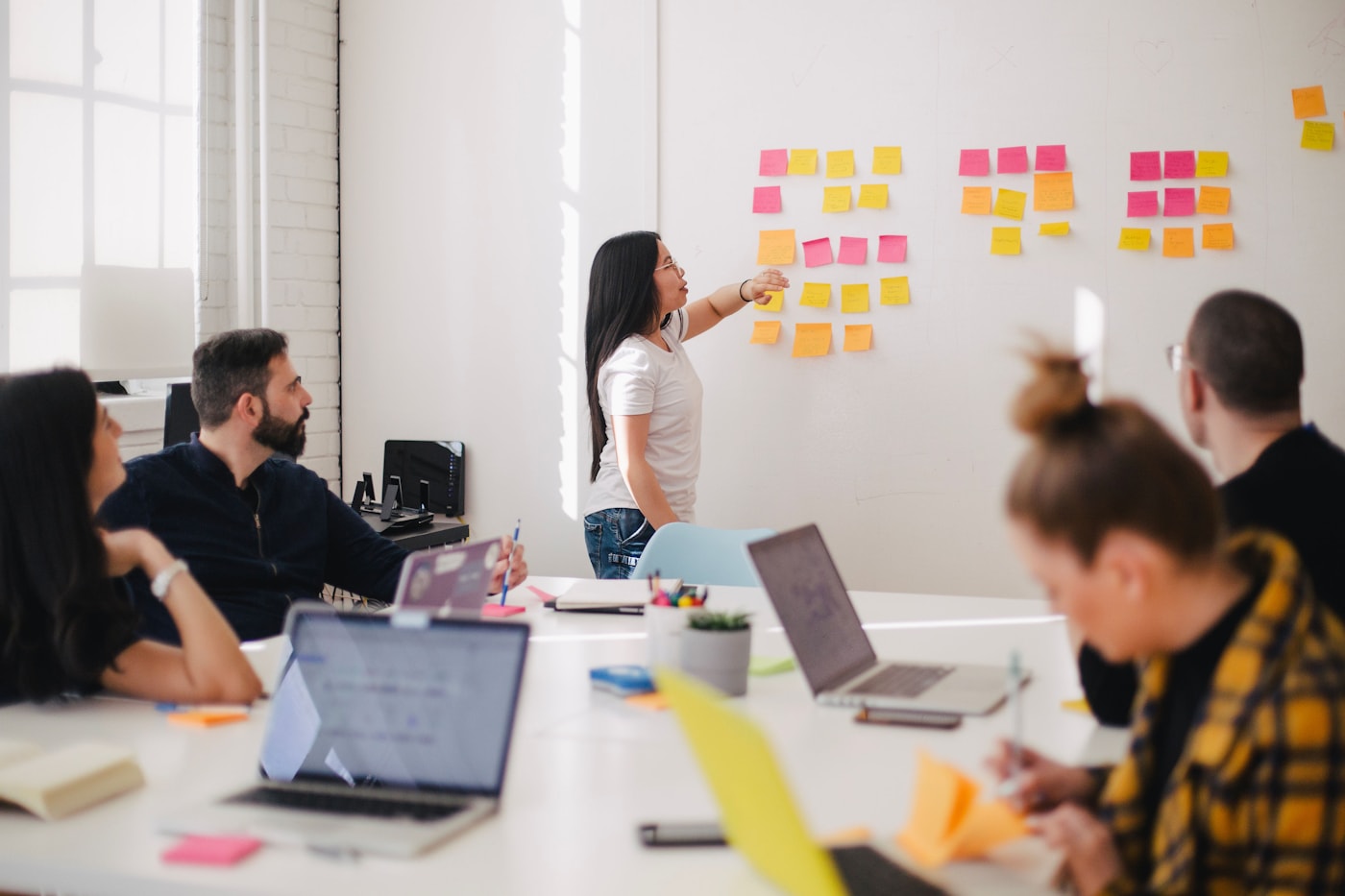 planning session at an office table